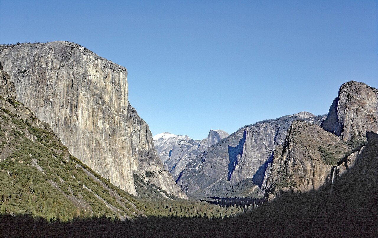 Yosemite Valley framed by granite walls