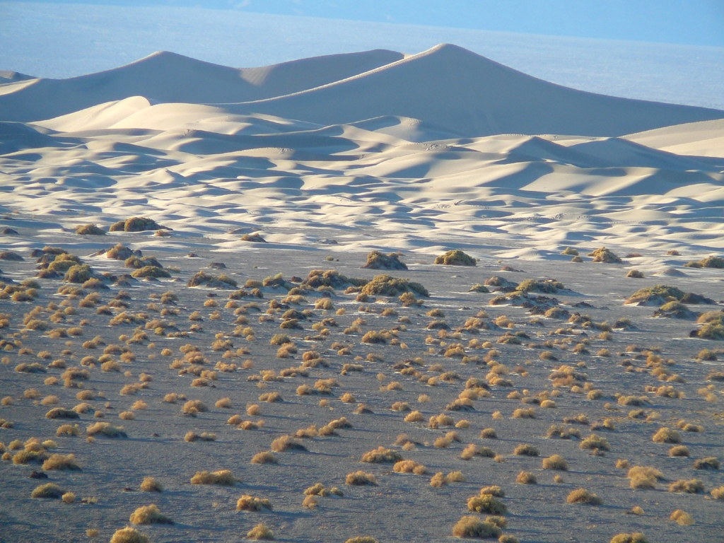 Wind-shaped dunes at Mesquite Flat in Death Valley National Park