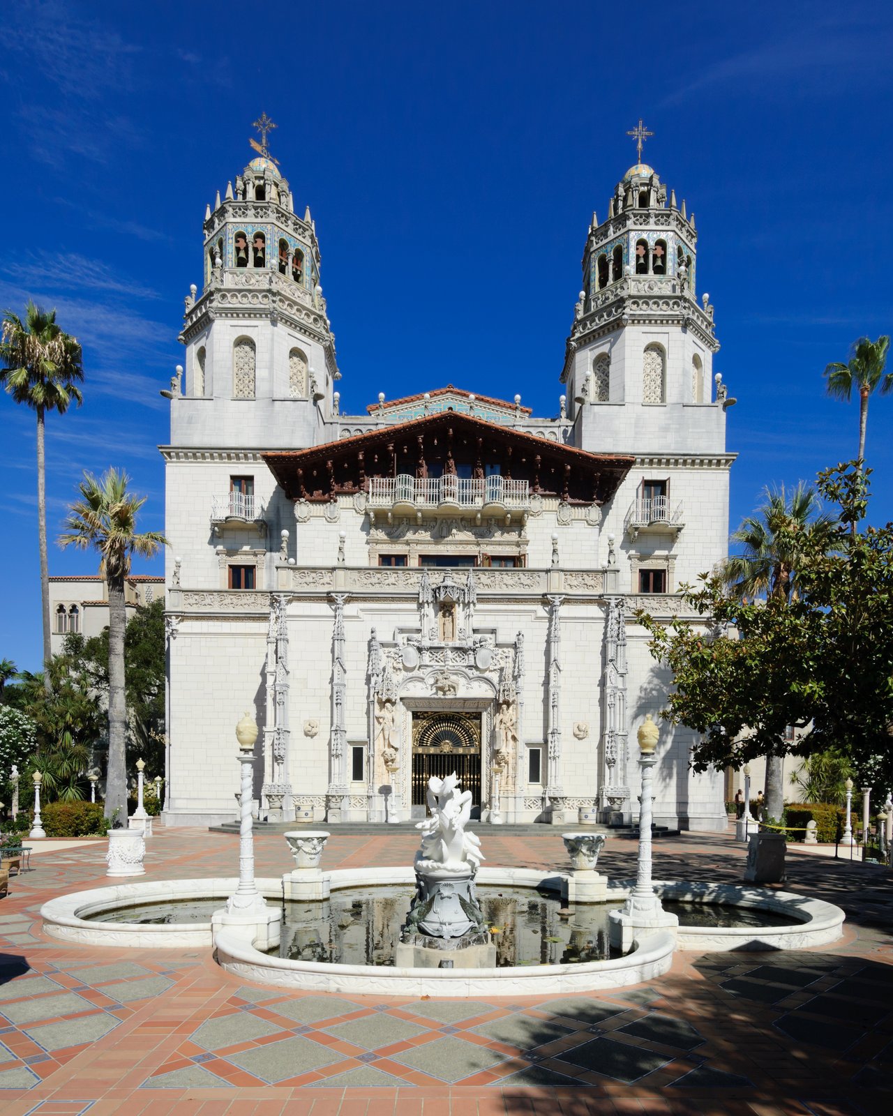 Casa Grande exterior at Hearst Castle above San Simeon, California