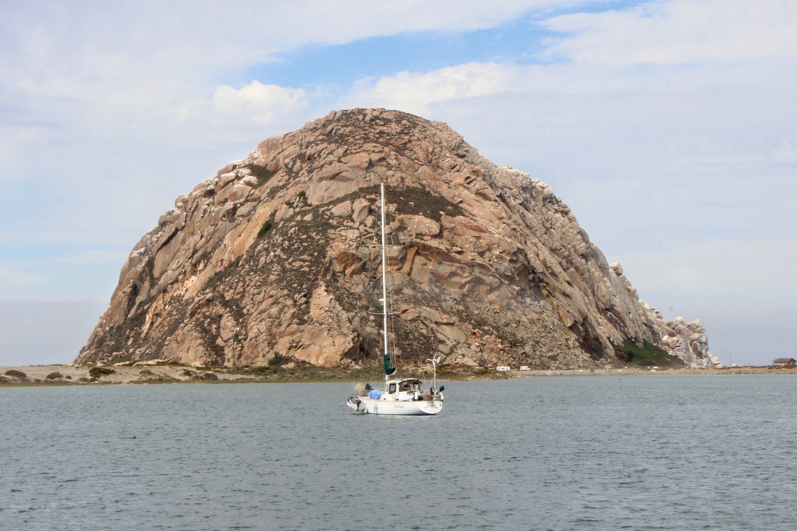 Morro Rock rising above Morro Bay on California’s Central Coast