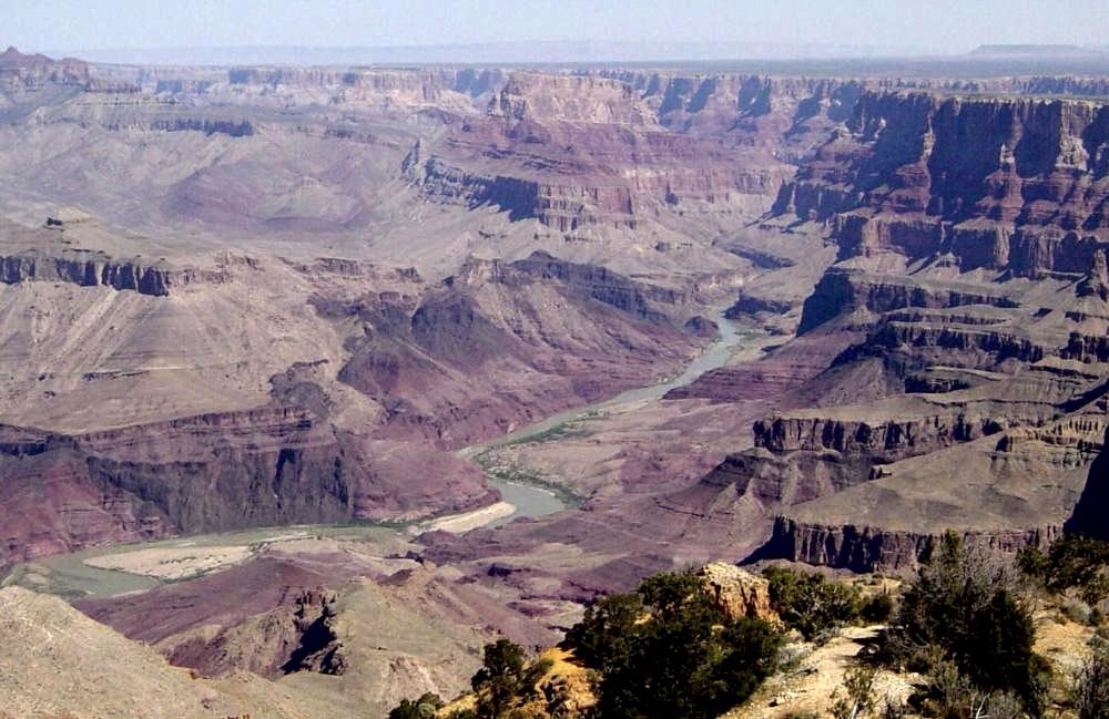 Colorado River and canyon walls viewed from Desert View