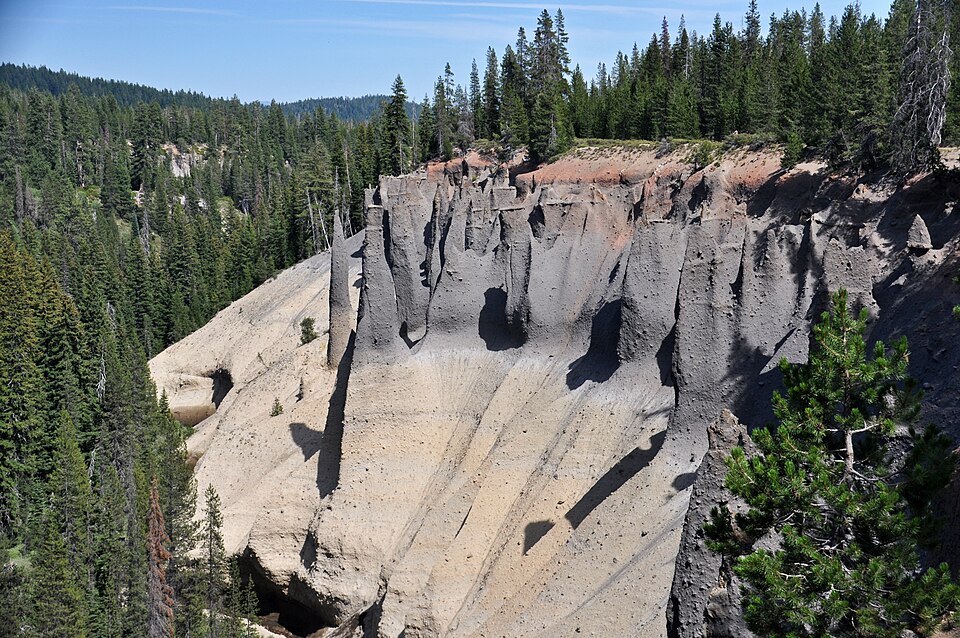 Authentic view of Crater Lake Pinnacles along the Oregon — Southwest route