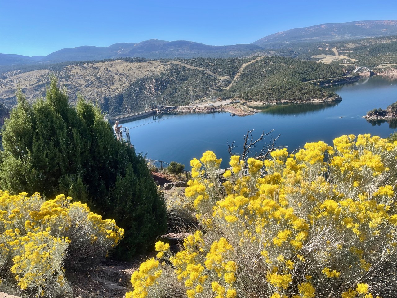 Authentic view of Flaming Gorge along the Yellowstone and North Utah route