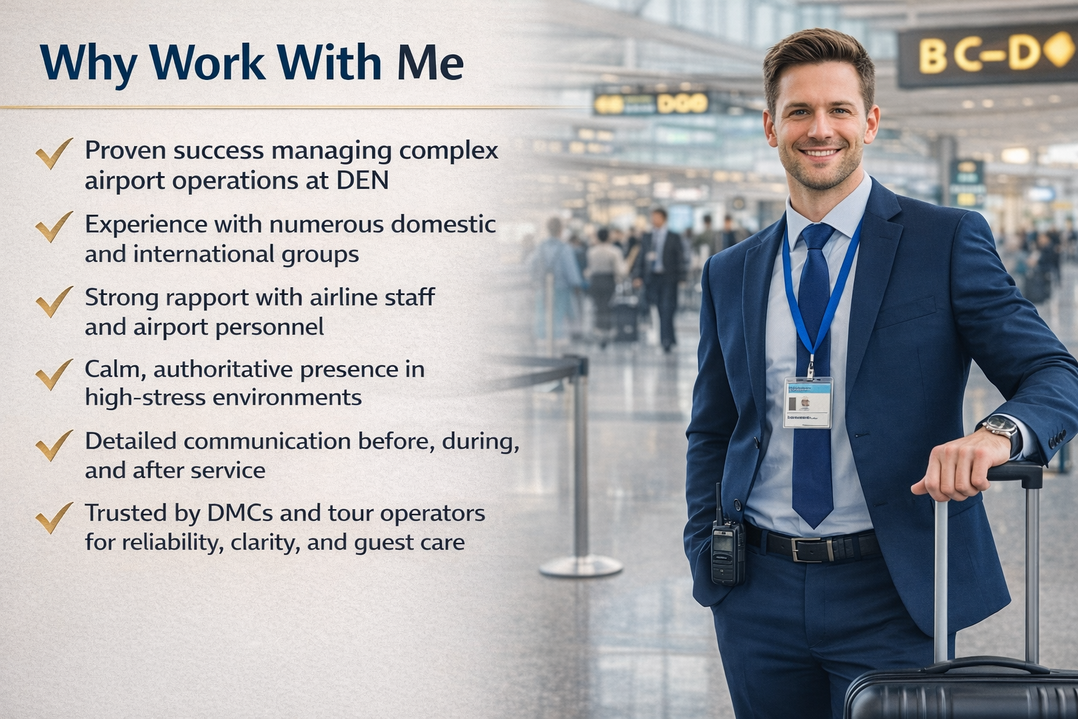 Airport operations environment supporting calm guest experience