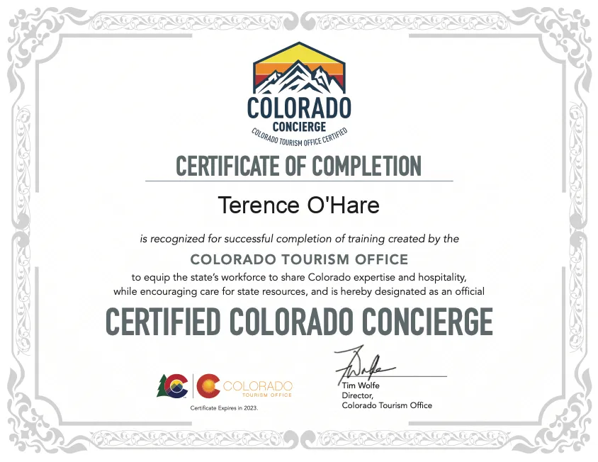 Colorado Concierge Badge