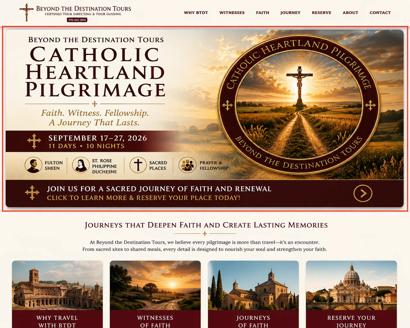 BTDT Catholic Heartland Pilgrimage, September 17 to 27, 2026