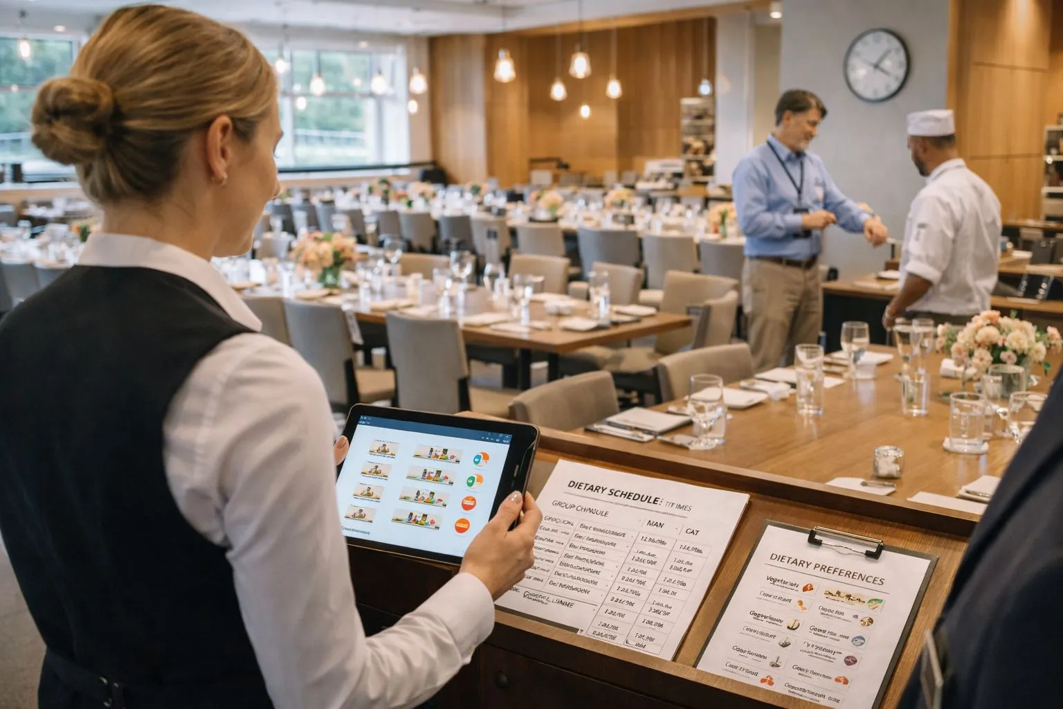 Airport dining and group meal coordination