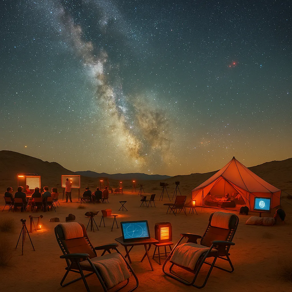 Star Camp Seating Layout for Celestial Odyssey Stargazing Tour