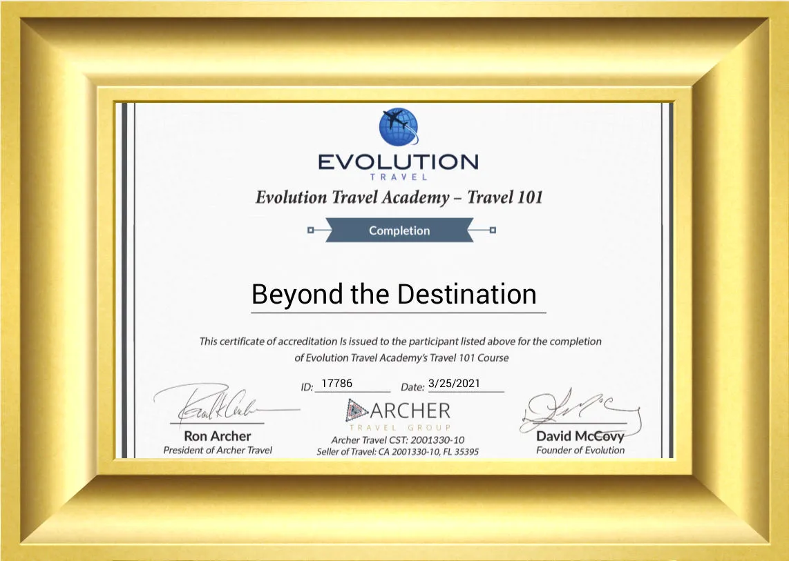 Certified Travel Advisor